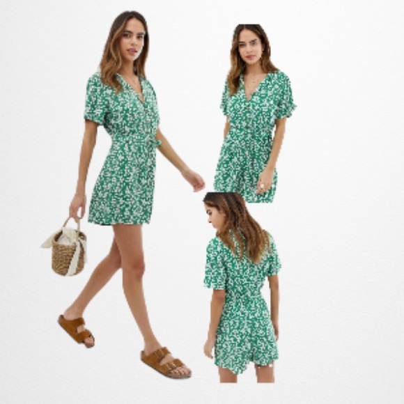Abercrombie & Fitch Pants - Abercrombie & Fitch Romper Floral Green Size L